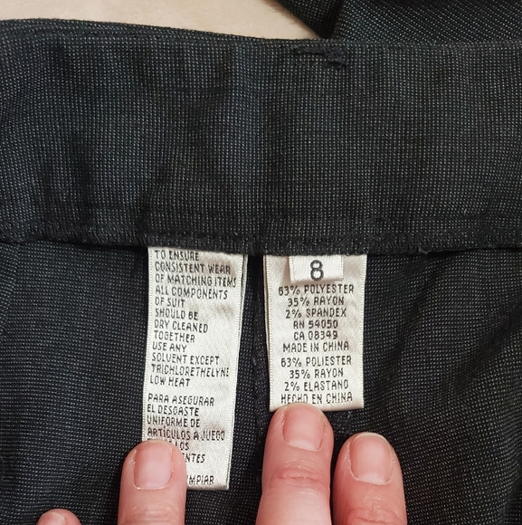 Like NEW 2-Piece Jones New York Pants Suit Charcoal Gray Sz 8 - Picture 11 of 16